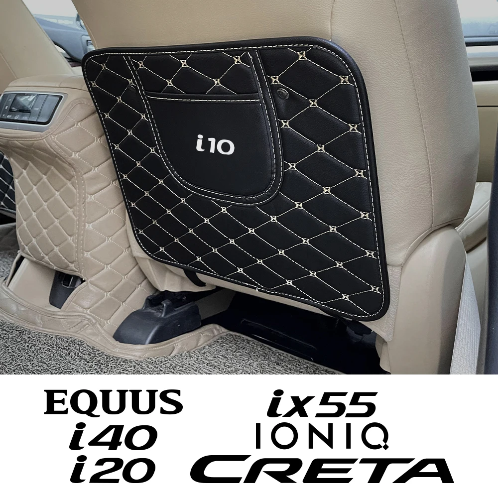 For Hyundai I10 I20 I40 Creta Ioniq Ix55 Equus Eon Ix25 Car Seat Back Anti Kick Protector Pad Auto Interior Accessories Decor