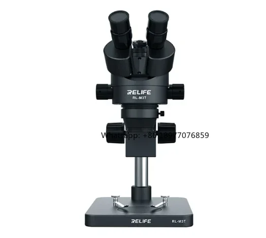 RL-M3T Trinocular Microscope 0.7-4.5X Continuous Zoom Microscope With Camera For Phone PCB Electronic Repair Device