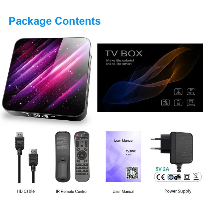 TP03 Set Top Box Allwinner H616 Smart Quad Core Internet Tvbox Android10 BT4.0 Dual Wifi 5G 4K Multi-language Set Top Box