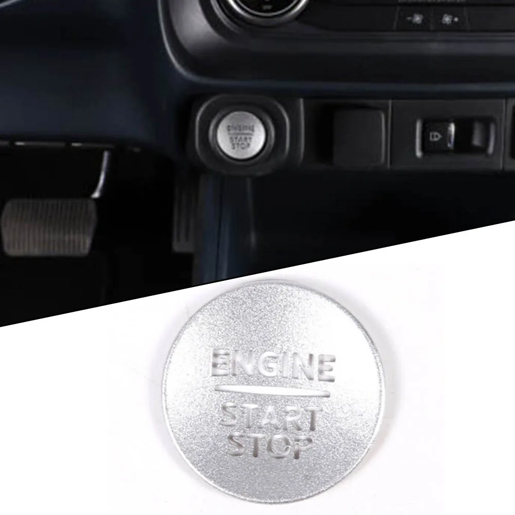 Brand New Car Interior Accessories Button Sticker Decorative Button Engine Stainless Steeler 1 Pcs/Set