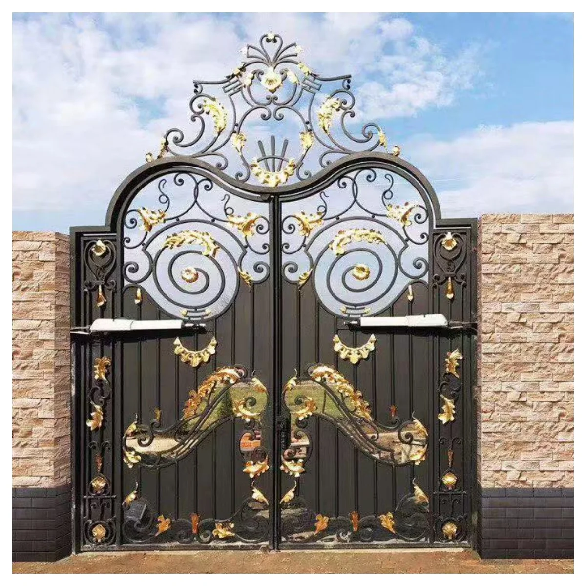 Home Garden Security Grill Design Iron Gate - Sliding & Swing Driveway Main Wrought Iron Gates