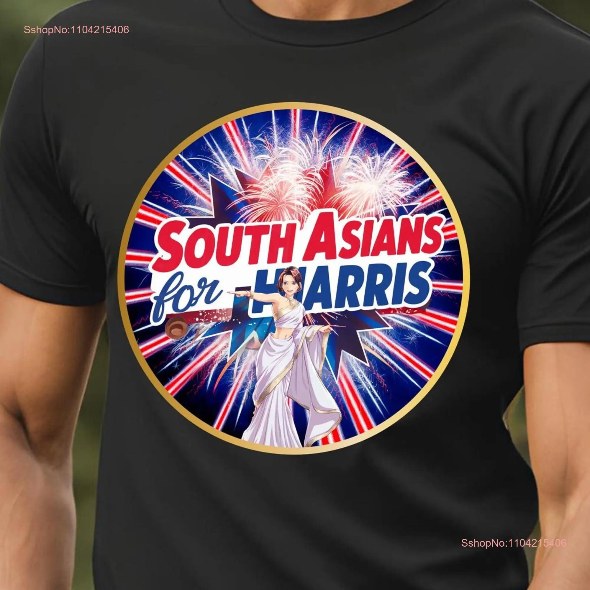 South Asians For Harris T Shirt indians Elections Kamala POTUS Vote Democrat Campaign long or short sleeves