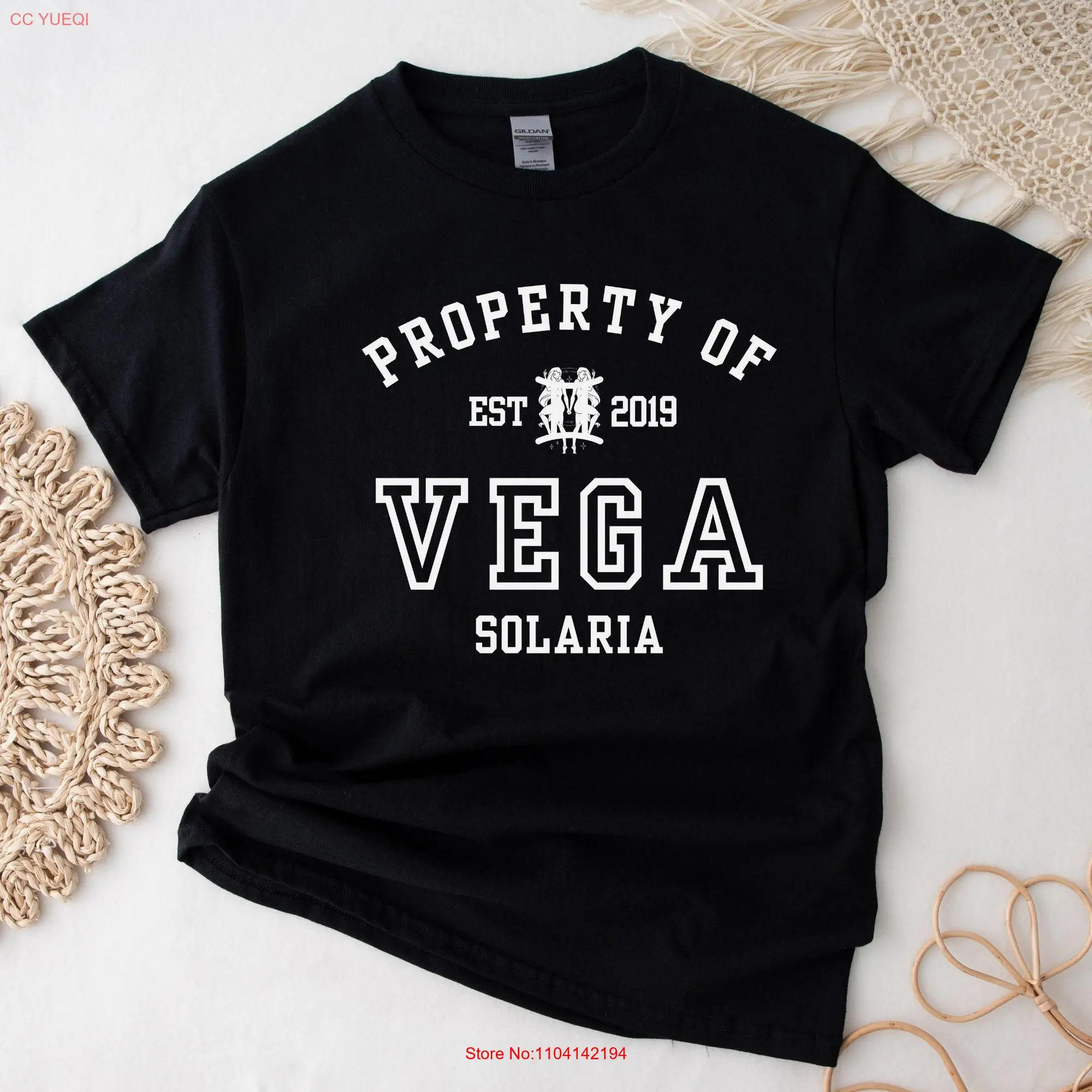 ZA Property Of Vega Collegiate Tory Darcy T shirt Zodiac Academy Merch Classic Crewneck long or short sleeves