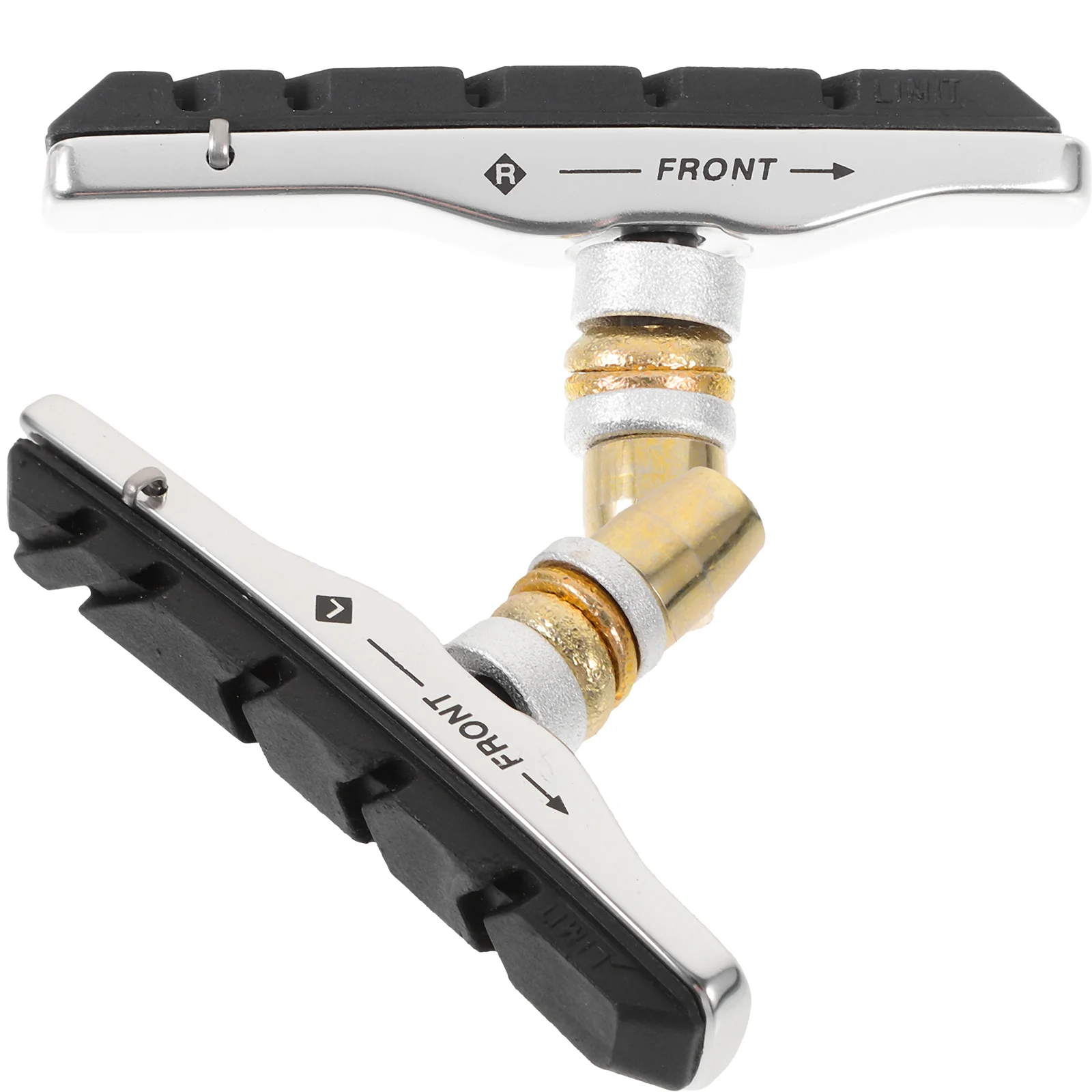 

1Pair Cycling Pads Compatible with Mtb Road Bikes Long-Lasting Hard-Wearing Rubber and Aluminum Block Slight Curve Rim