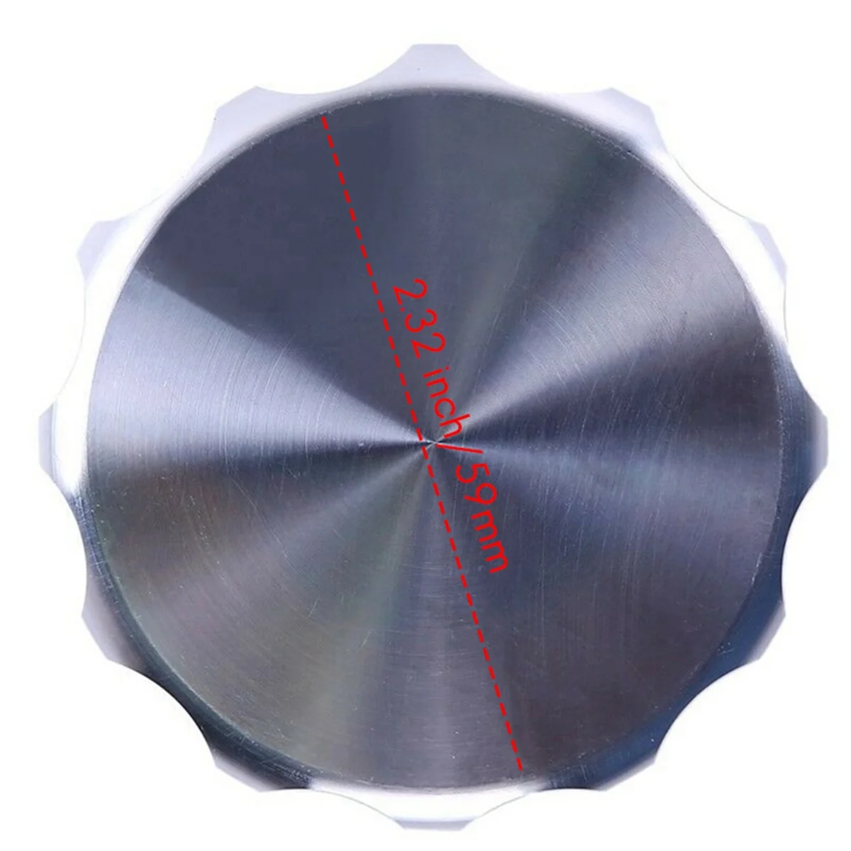 2 Inch 51Mm Aluminiumlegering Gelast Op De Vulhals En Auto-Onderdelen Gemodificeerde Brandstoftankdop Zilver
