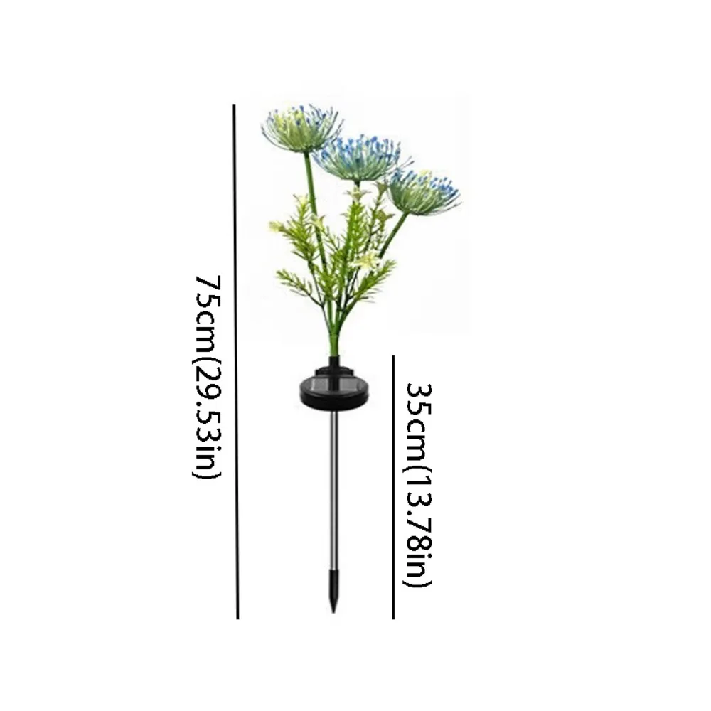 

Waterproof Design Solar LED Lights Realistic Flower Glowing Stems Glowing Flowers Lights High Quality 3 Heads Design