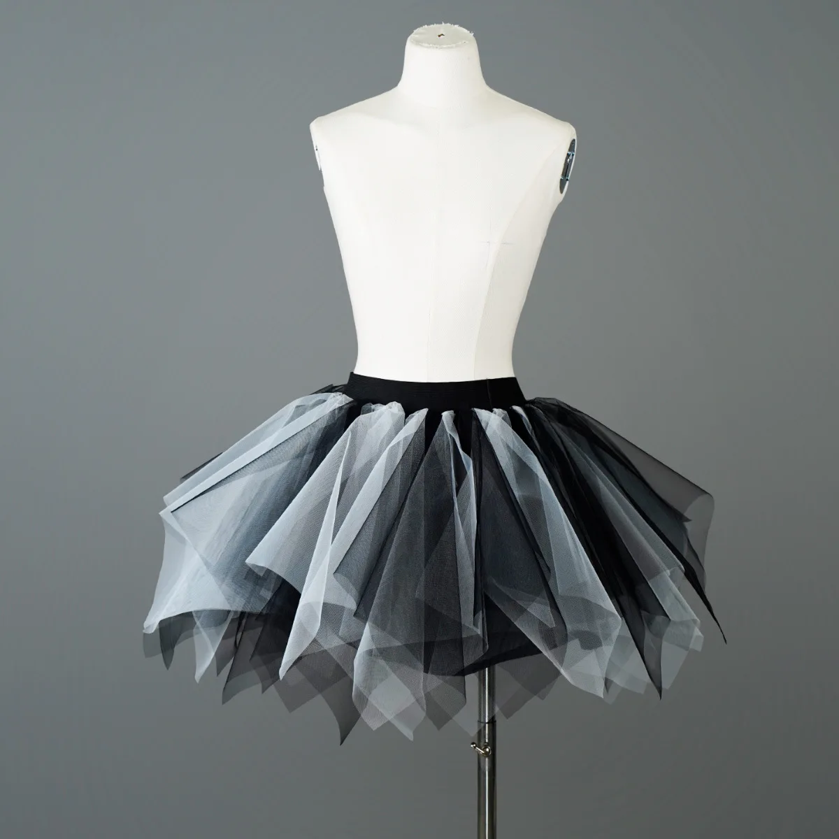 Black White Contrast Sequin Tutu Skirt with Lining for Halloween Daily & Party Cosplay view 5
