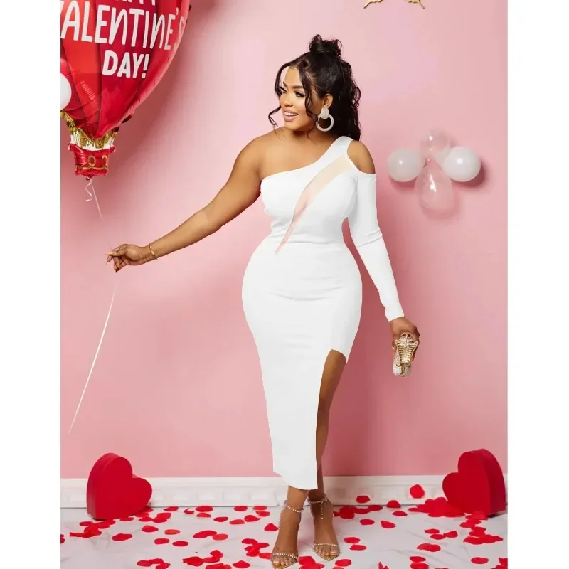 女性用長袖タイトニットドレス,イブニングウェア,イブニングウェア,セクシー