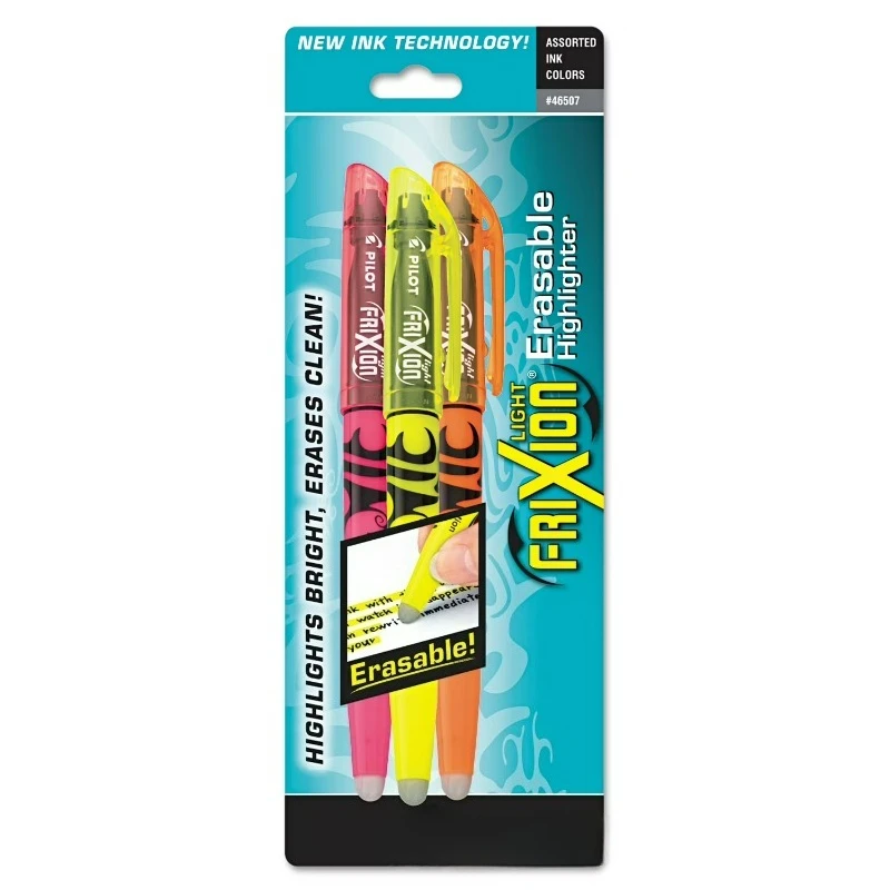 

Маркеры FriXion Light, стираемые, с клиновидным наконечником, разные цвета чернил, 3 штуки