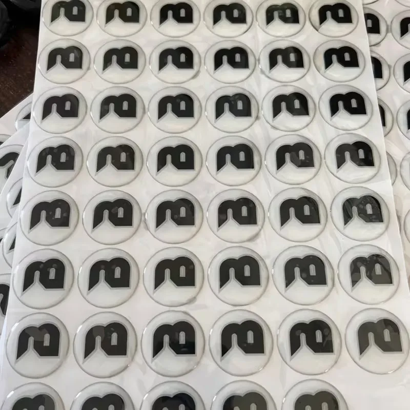 Picture 7: 50/100PCS Customized Round 3D Dome Resin Adhesive Sticker - Waterproof Epoxy Resin Printed Shop Name Label