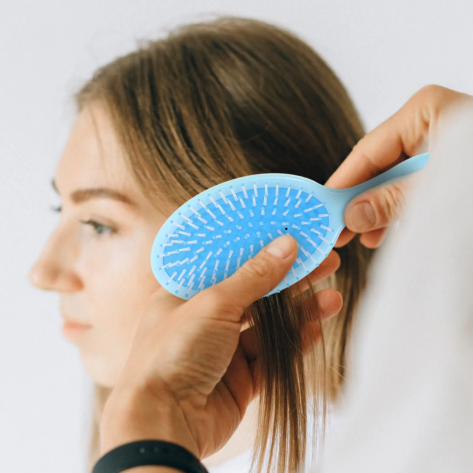 

2 шт. массажные расчески, пластиковые парикмахерские щетки, женские расчески для распутывания волос, портативные, стимулирующие рост волос