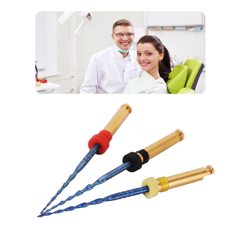 5 Boxen AZDENT Dental Blue Endodontie-Feilen Niti Rotary 25mm Wurzelkanal-Wärmeaktivierte Feilen für Maschinengebrauch 3 Stück/Box – Detail 7