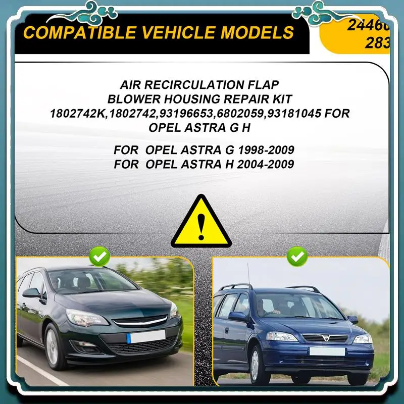 

Ремкомплект корпуса вентилятора ABTU-Air Recyrkulation 1802742K, 1802742,93196653,6802059,93181045 для Vauxhall Opel Astra G H