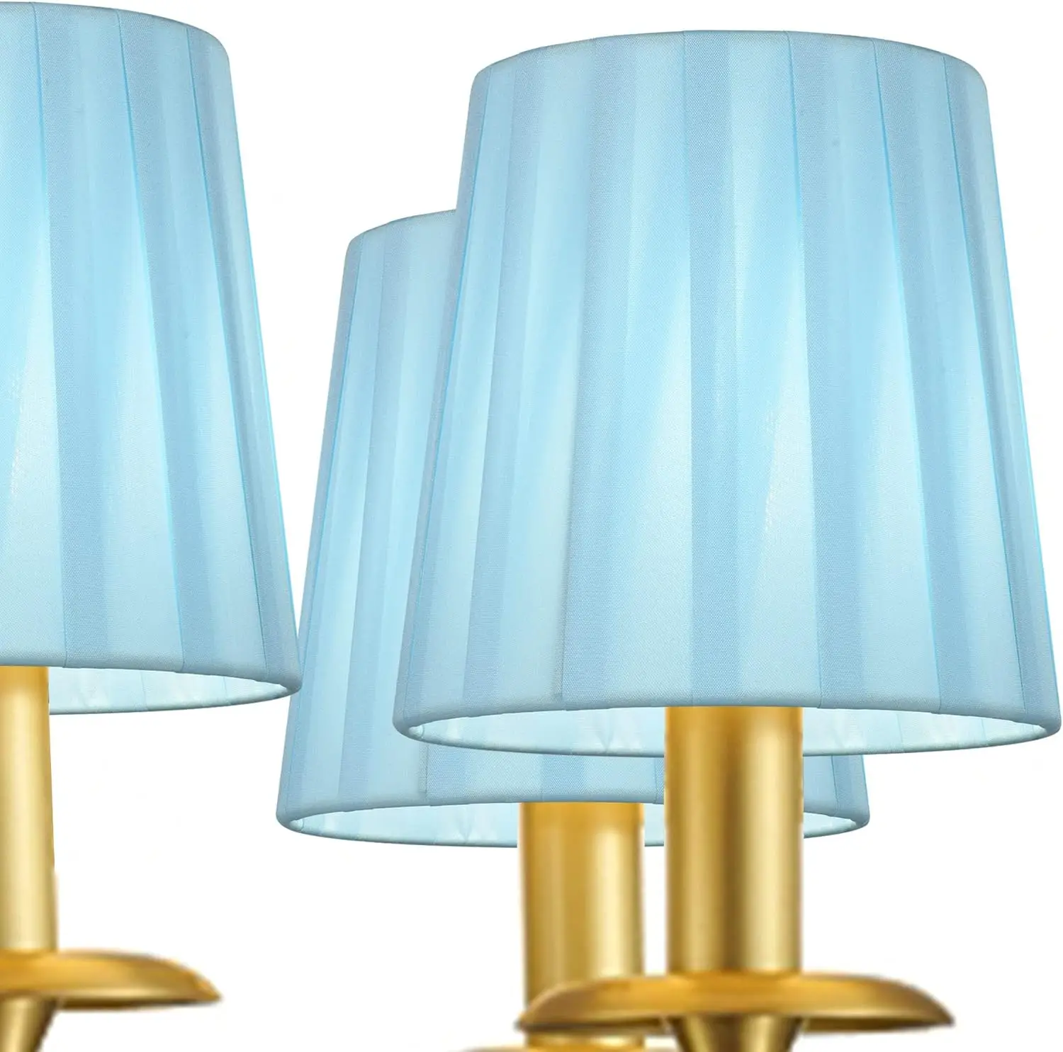 

50 pcs Handmade Fabric Ribbon Woven Small Lamp Shades - Clip-on, Small Barrel (14×13×H9 CM), Modern Decorative