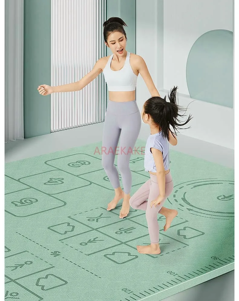 Double yoga mat, anti slip floor mat, soundproof, parent-child dance, shock absorption, sports thick mat