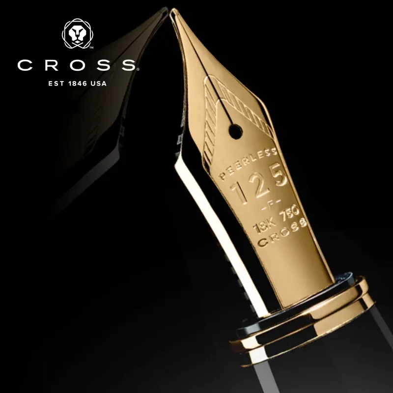 Original CROSS Classic Century 125 Fountain Pen, 18K Gold Nib, Rotating Threaded Body, Luxury Office Business Writing Pen