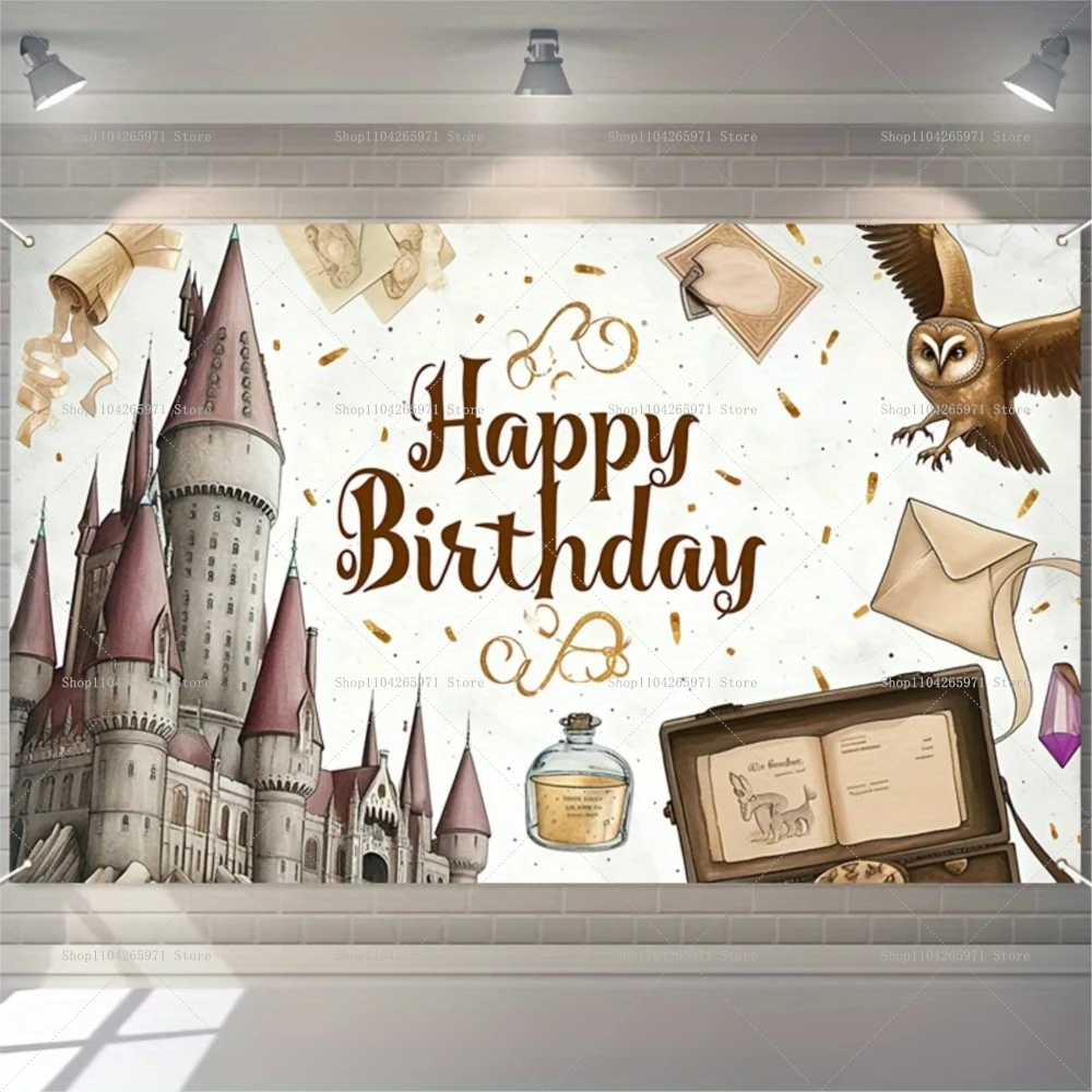 Hogwarts Magic Academy Theme Birthday Party Decoration Harry Potter Kids Gift Backdrop Baby Shower Supplies Photography Props view 5