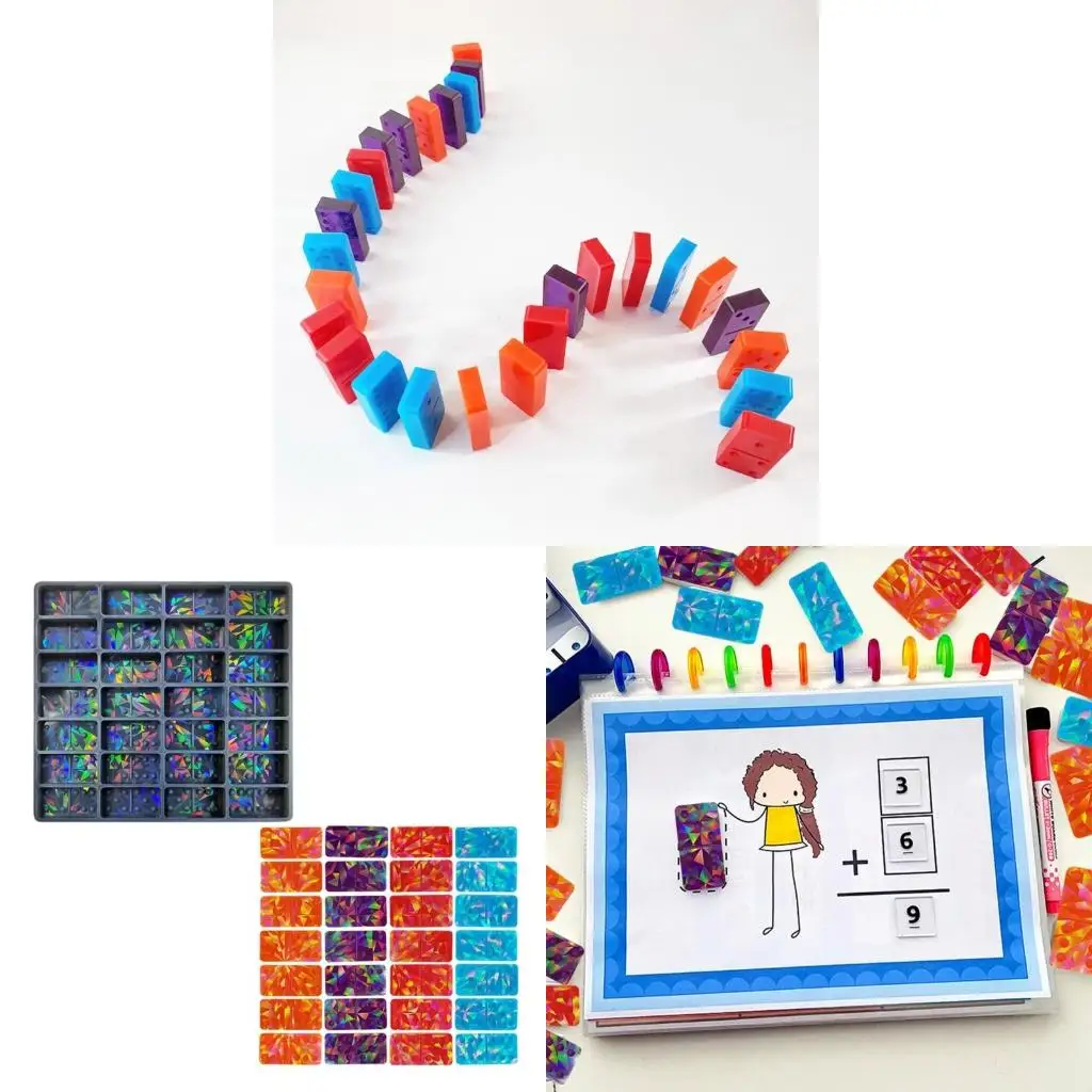 Light and Dominoes Ornament Crafts Silicone Mold Suitable for Epoxy Resin Diy Crafts Jewelry Making Home Decor