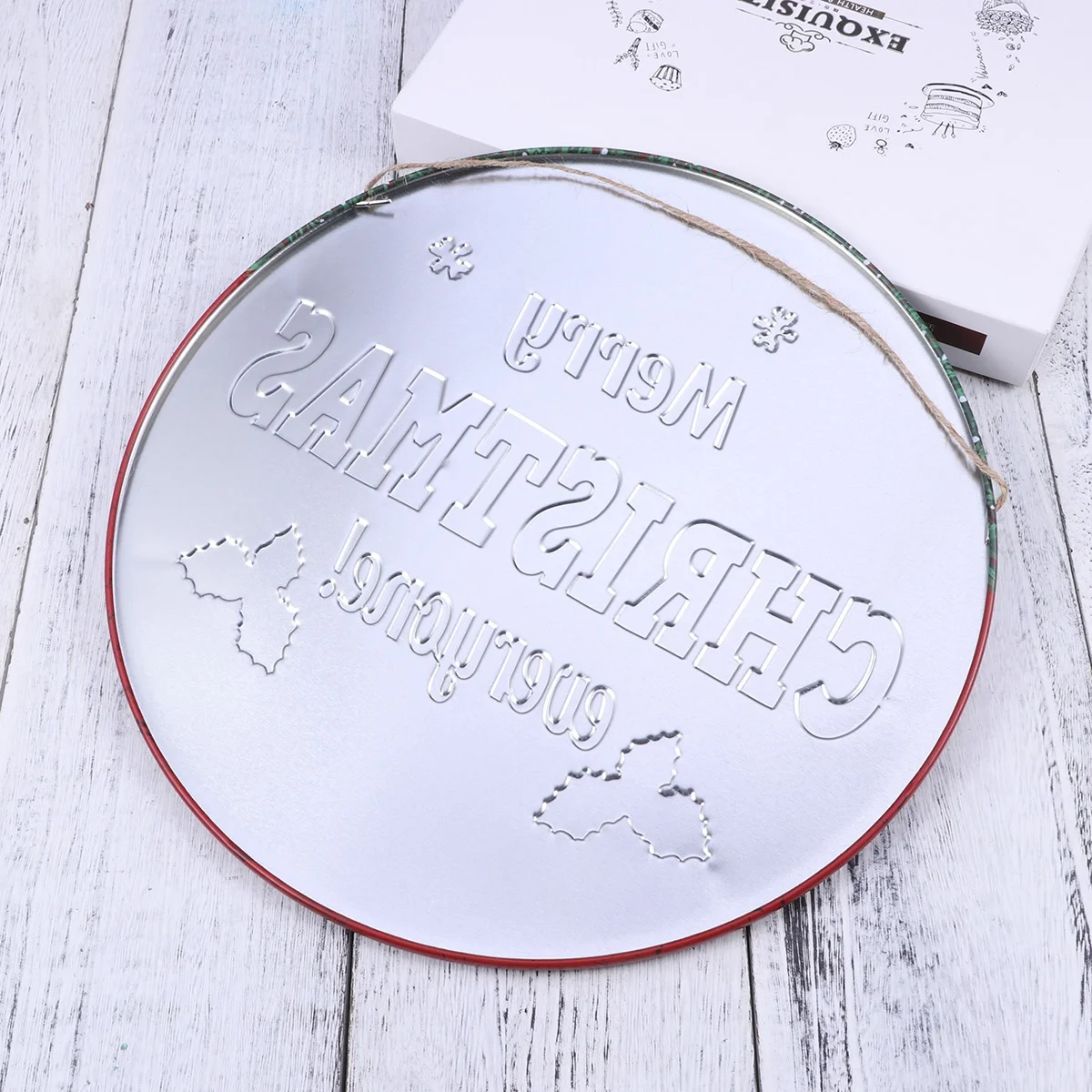 

12 Inch Vintage Metal Tin Sign Retro Round Decorative Wall Plaque for Cafe Bar Club Hanging Decoration Hanger Tag