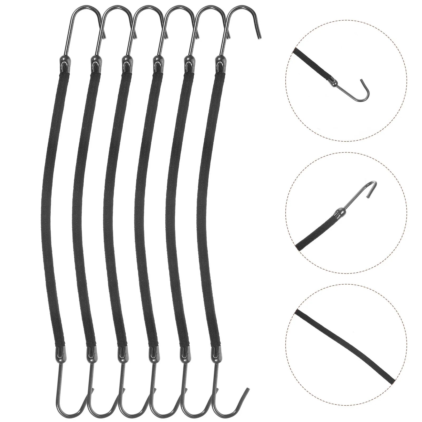 

12pcs Hair Bungee Bands For Women: Ponytail Hooks Elastic Holders For Thick Hair Styling Braids Half-Knots Daily Wear Festivals