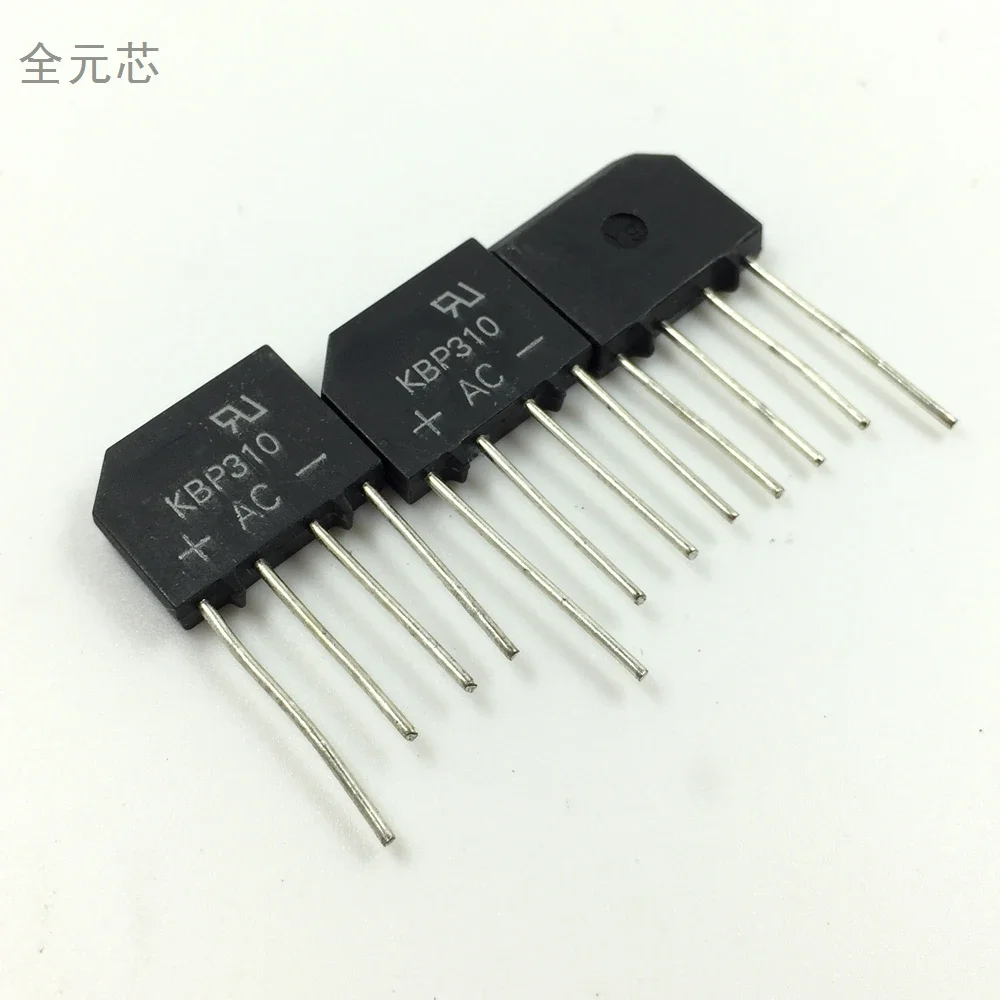 10PCS KBP310 flat bridge 1000V3A new original bridge stack rectifier stack silicon stack full bridge direct shot