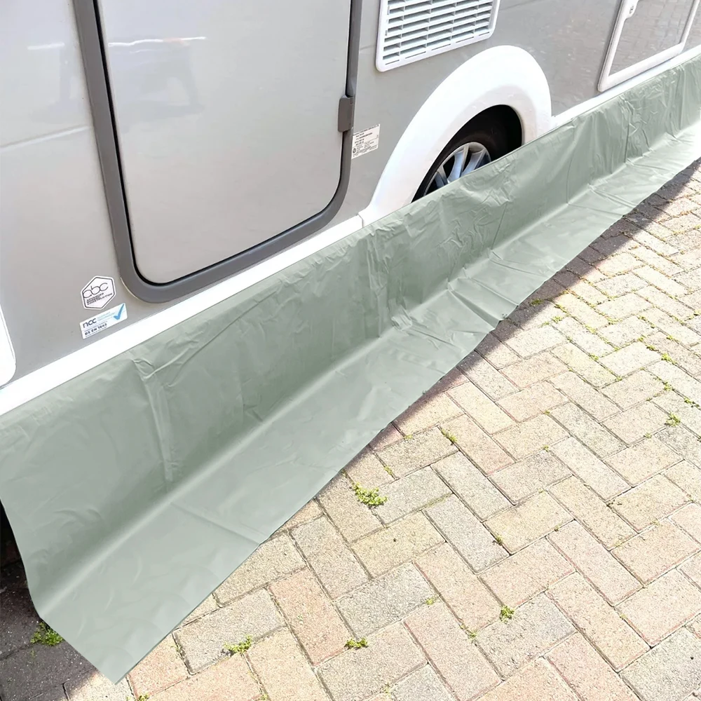 Per camper/camper campeggio esterno antivento accessorio antipolvere tenda da sole per camper gonna antivento