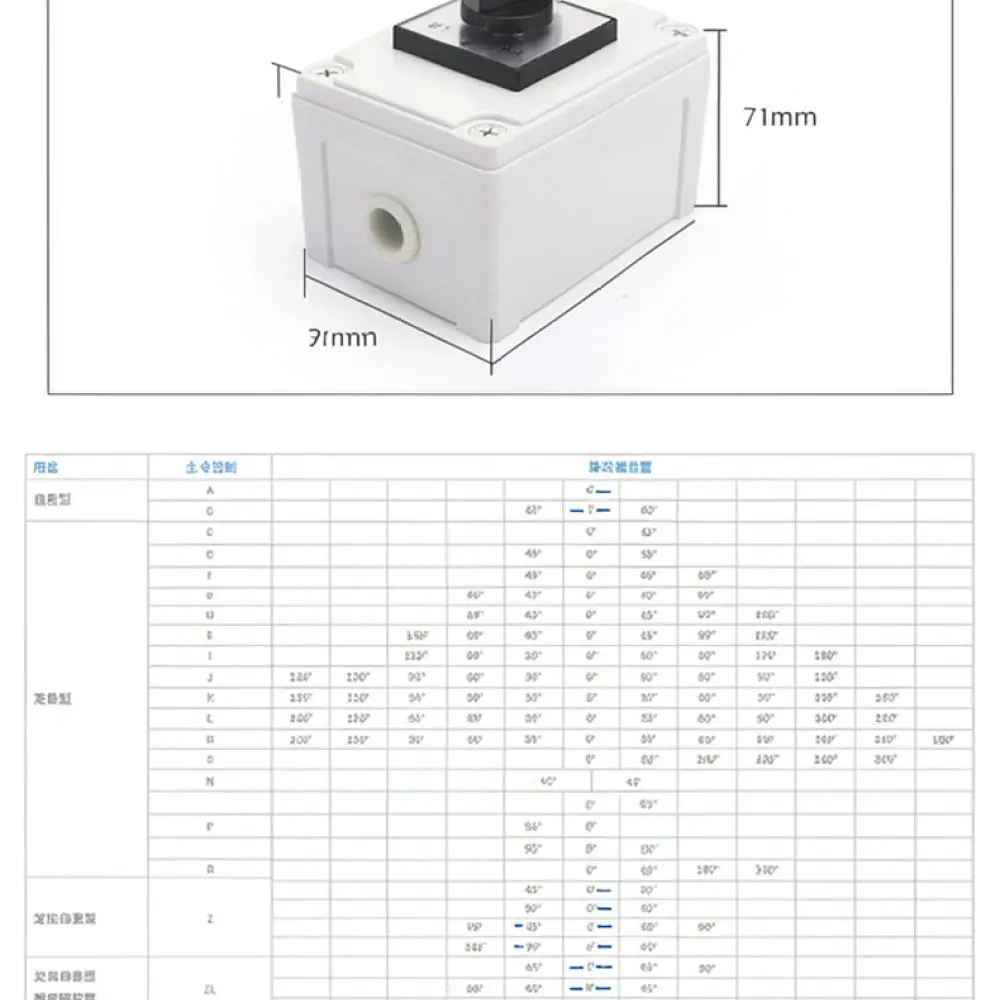 For Zhuochao LW12 16 D0414 2D Cam Switch Industrial Electrical Circuit Controller With Sealed Protective Housing