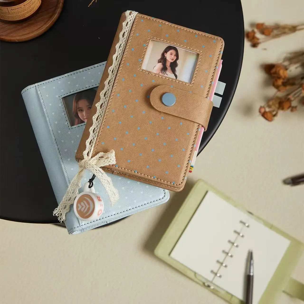 

A7 Cartoon Bear Notebook Passport Cover Bag Large Capacity Document Organizer Portable Travel Wallet Card Pouch Journal Notebook