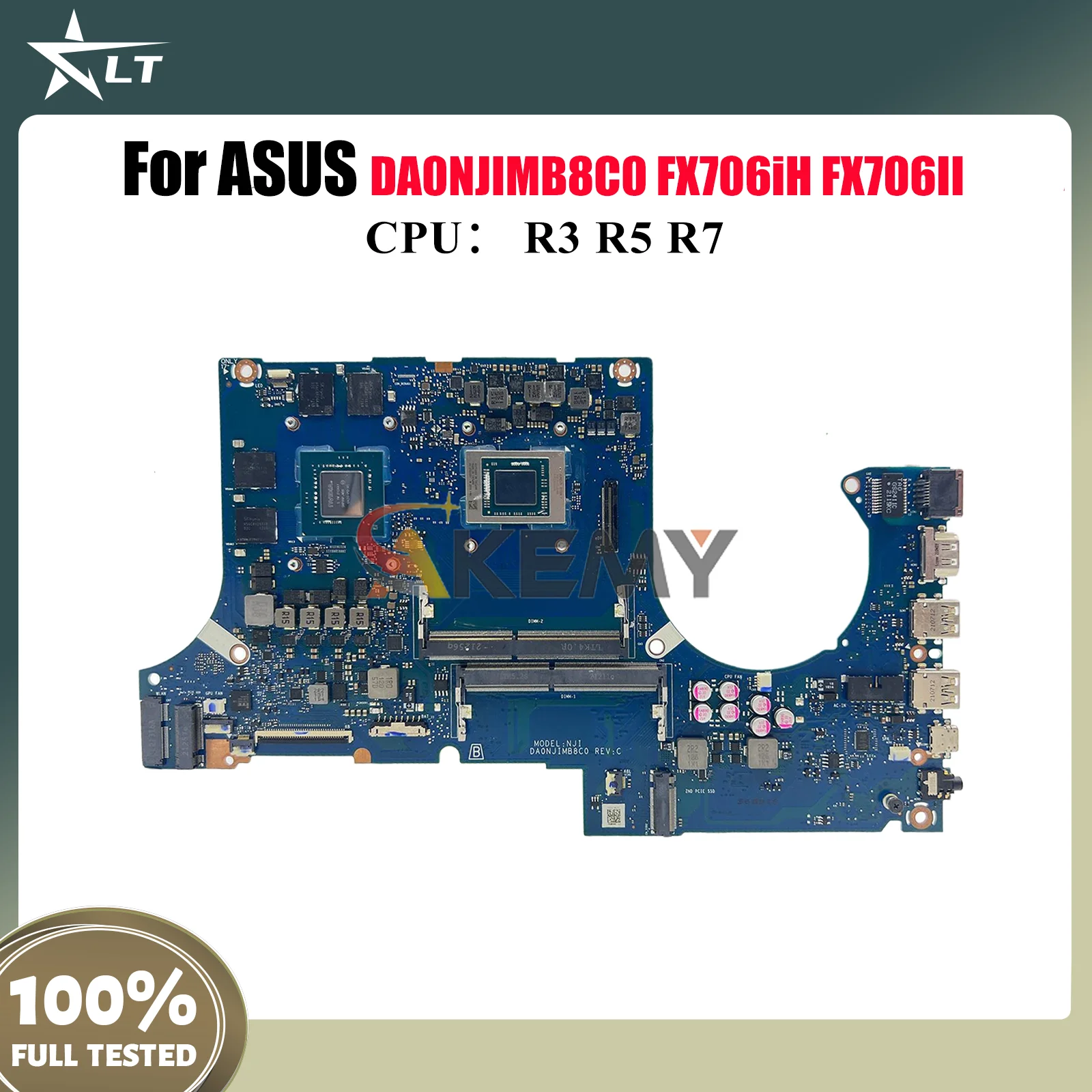 

DA0NJIMB8C0 Материнская плата для ноутбука ASUS TUF Gaming FX706II FX706IC FX706iH FA506I Материнская плата для ноутбука с процессором R3 R5 R7 tests ОК