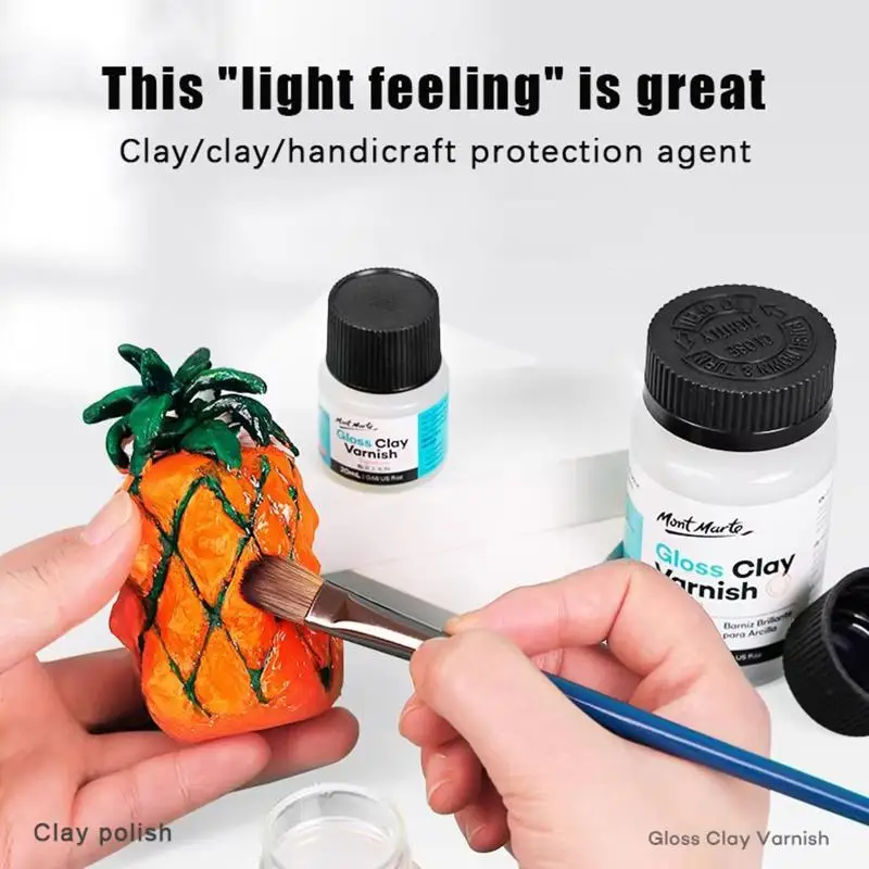 New 20/60ML Clay Varnish Acrylic Air Dry High Gloss Finish Air Dry Clay Sealant For Ceramics Oil Painting Wood Maintenance