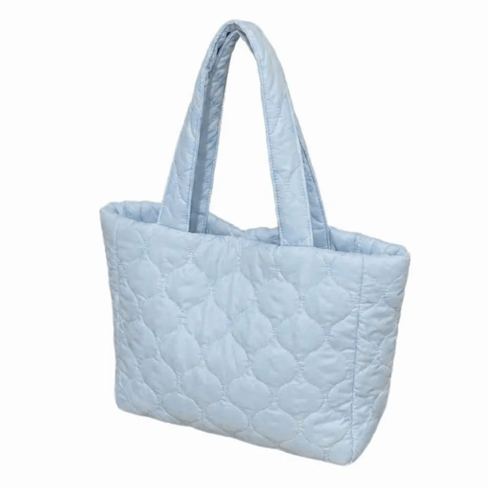 Down Handbag Portable Large Capacity Shoulder Bag Quilted Durable Handbag Lovely Creative Tote Bag Women