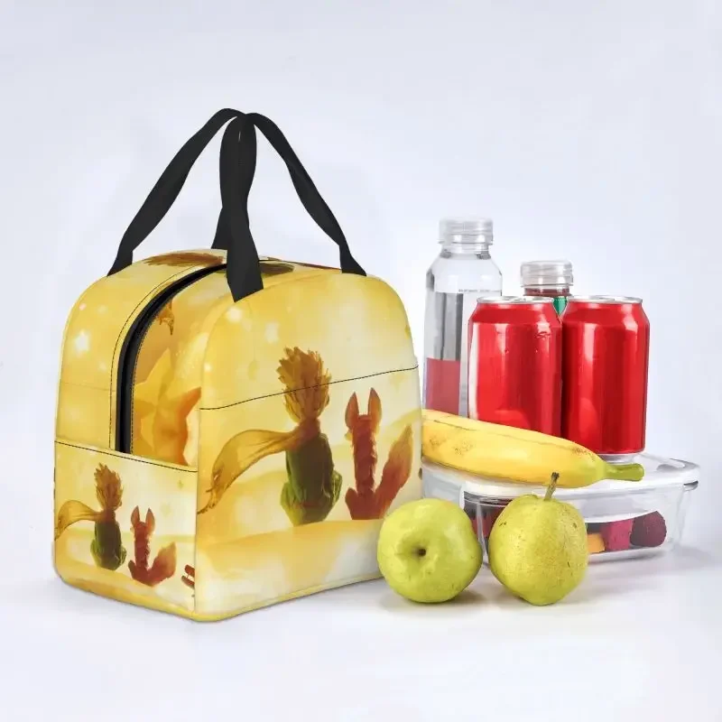 El Principito Bolsa de almuerzo aislada para mujer ficción francesa Le Petit Prince refrigerador térmico lonchera oficina picnic viaje