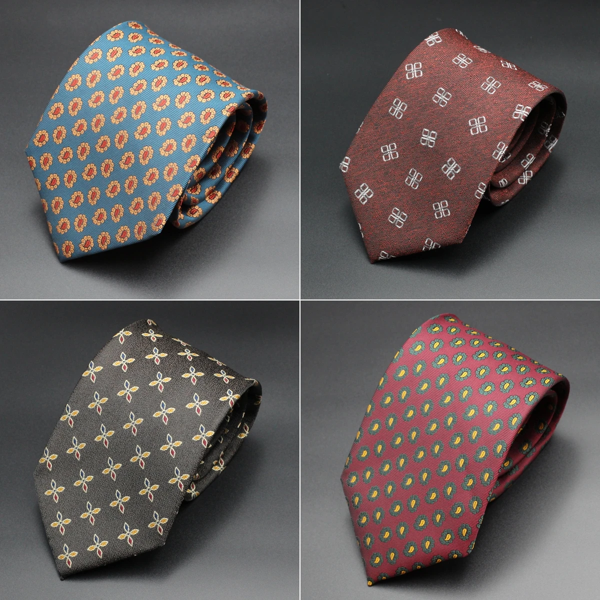 Corbatas de diseñador de lujo de alta calidad para hombre, corbata a cuadros geométrica de 8cm para negocios formales, corbatas para fiesta de boda, regalo, 2026