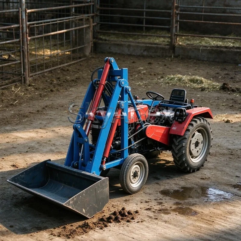 Compact Hydraulic Farm Tractor Front Loader Reinforced Agricultural Loading Device For Orchard Garden Narrow Space Farming Jobs view 5