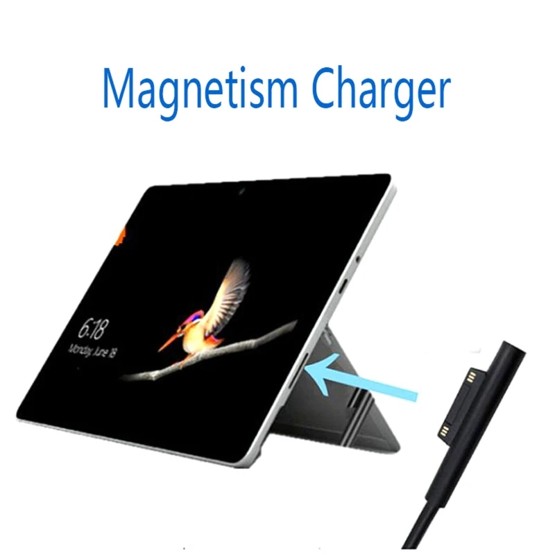 Cabo de carregamento usb 3.1 tipo c pd 15v, adaptador de carregador de energia para micro superfície macia pro 7/6/5/4/3/go/book laptop 5,9 polegadas