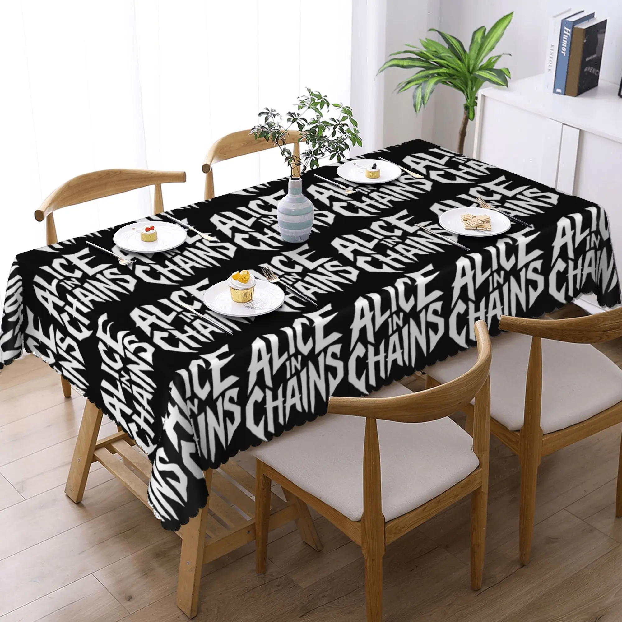 

Alice in Chains Rooster Dirt Layne Staley Rock Rectangular Tablecloth Waterproof Table Cover for Dining Events Table Cloth