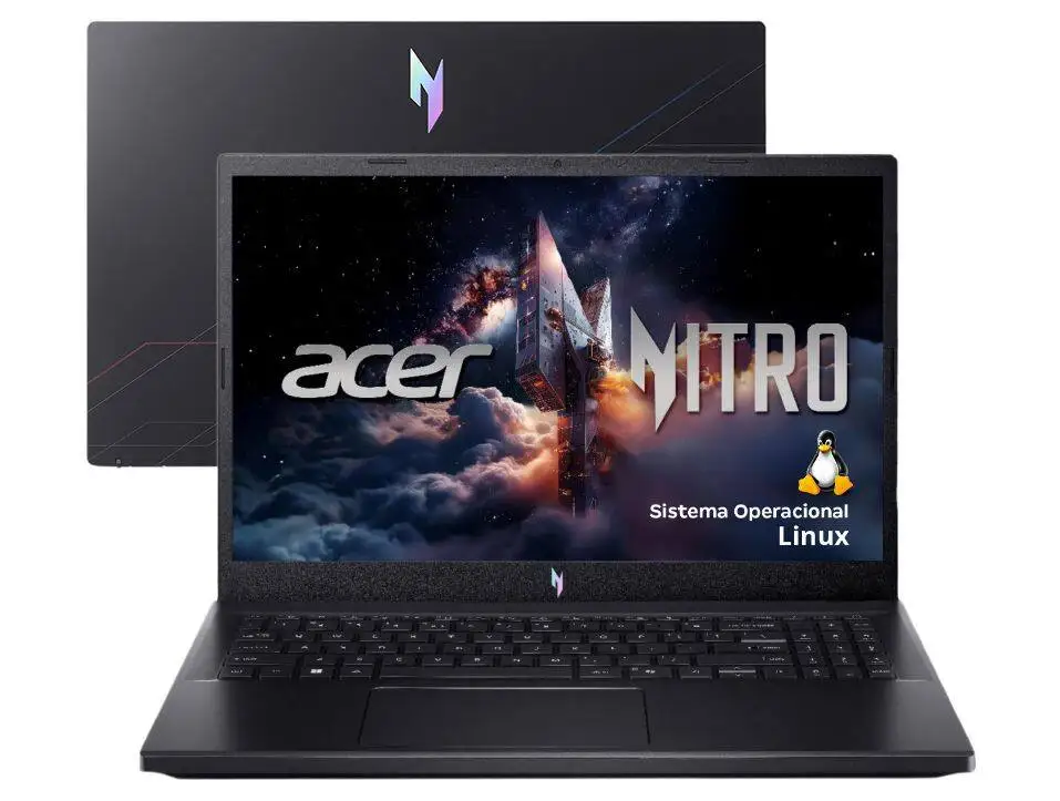 Gamer Notebook Acer Nitro V15 Intel Core i5 512GB SSD 16GB RAM 15.6 بوصة Full HD 165 هرتز IPS NVIDIA RTX 4050 6GB Linux ANV15-52-52XM #1