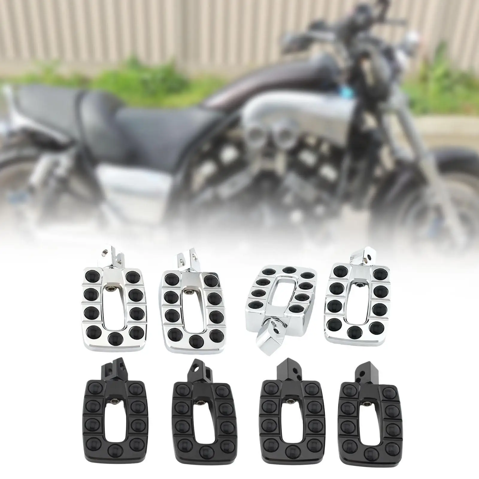 1 Pair Professional Aluminum Alloy Practical Motorcycle Foot Pegs Direct Replaces Footrests for Yamaha MT-01 Yamaha MT-03