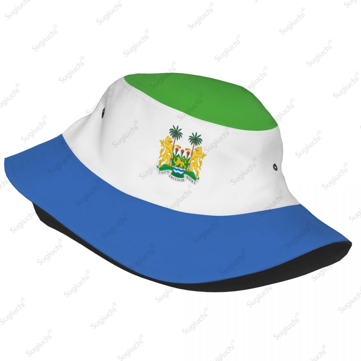 2025 SIERRA LEONE 3D Flag Men Women Bucket Hat Outdoor Sun Protection Cap Breathable Mesh For Fisherman Camping Hiking