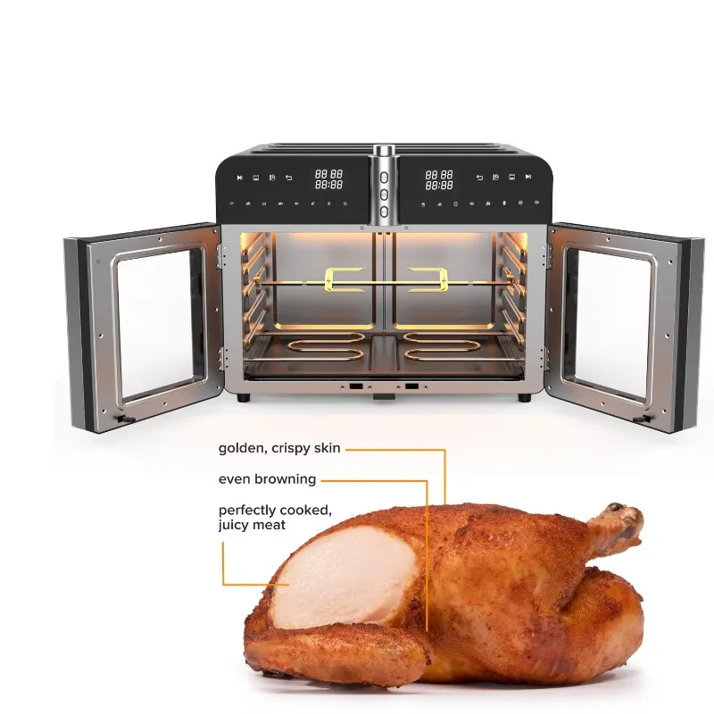 36L Smart Air Fryer Oven 16-in-1 Digital Air Fryers Visible Cooking Window Combo Cooker with 8 Accessories