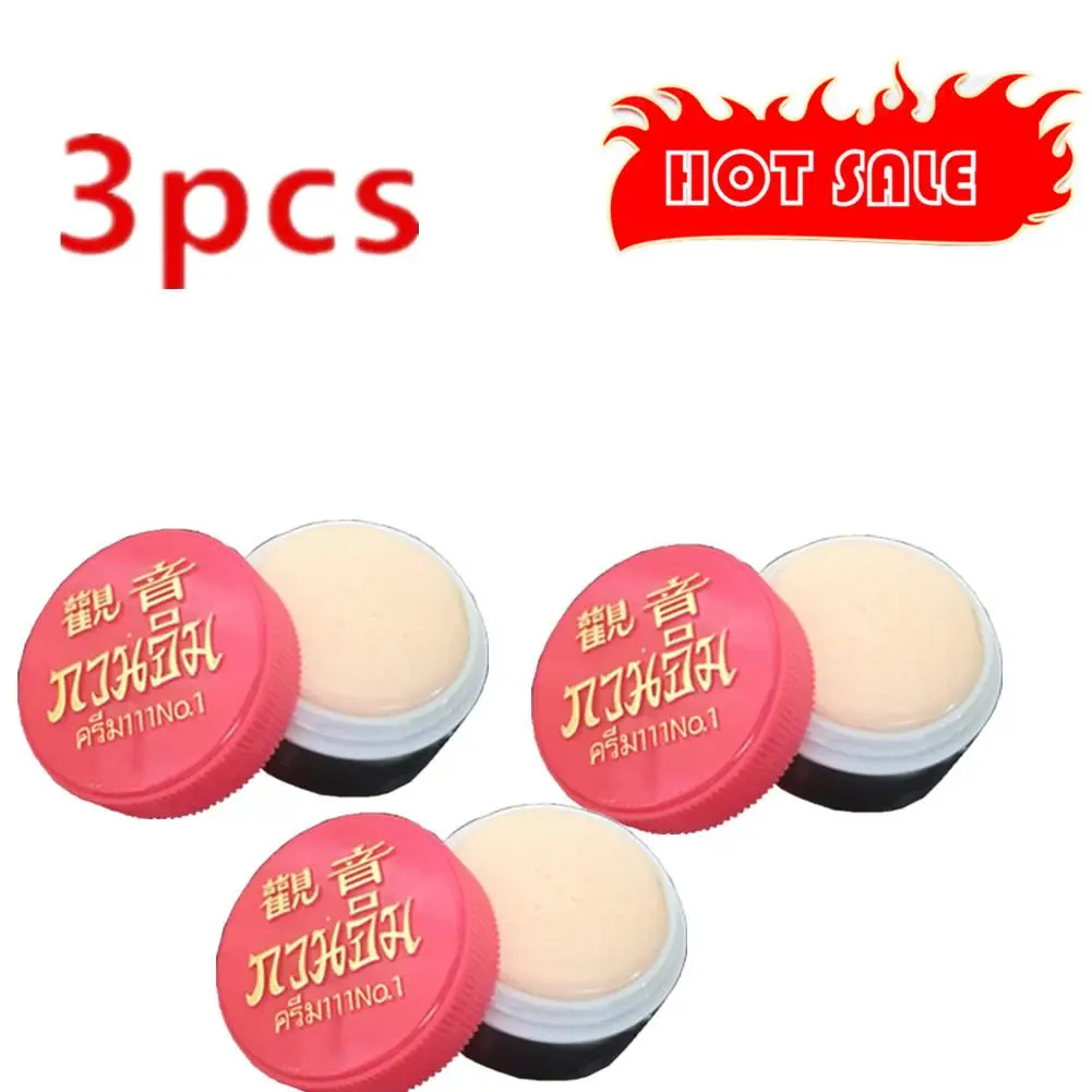 Crème de Guanyin thaïlandaise pour femme, crème de perle, crème de beauté contre l'acné, éclaircissante, blanchissante, cosmétiques pour la peau, maquillage de beauté, 3g, 3x