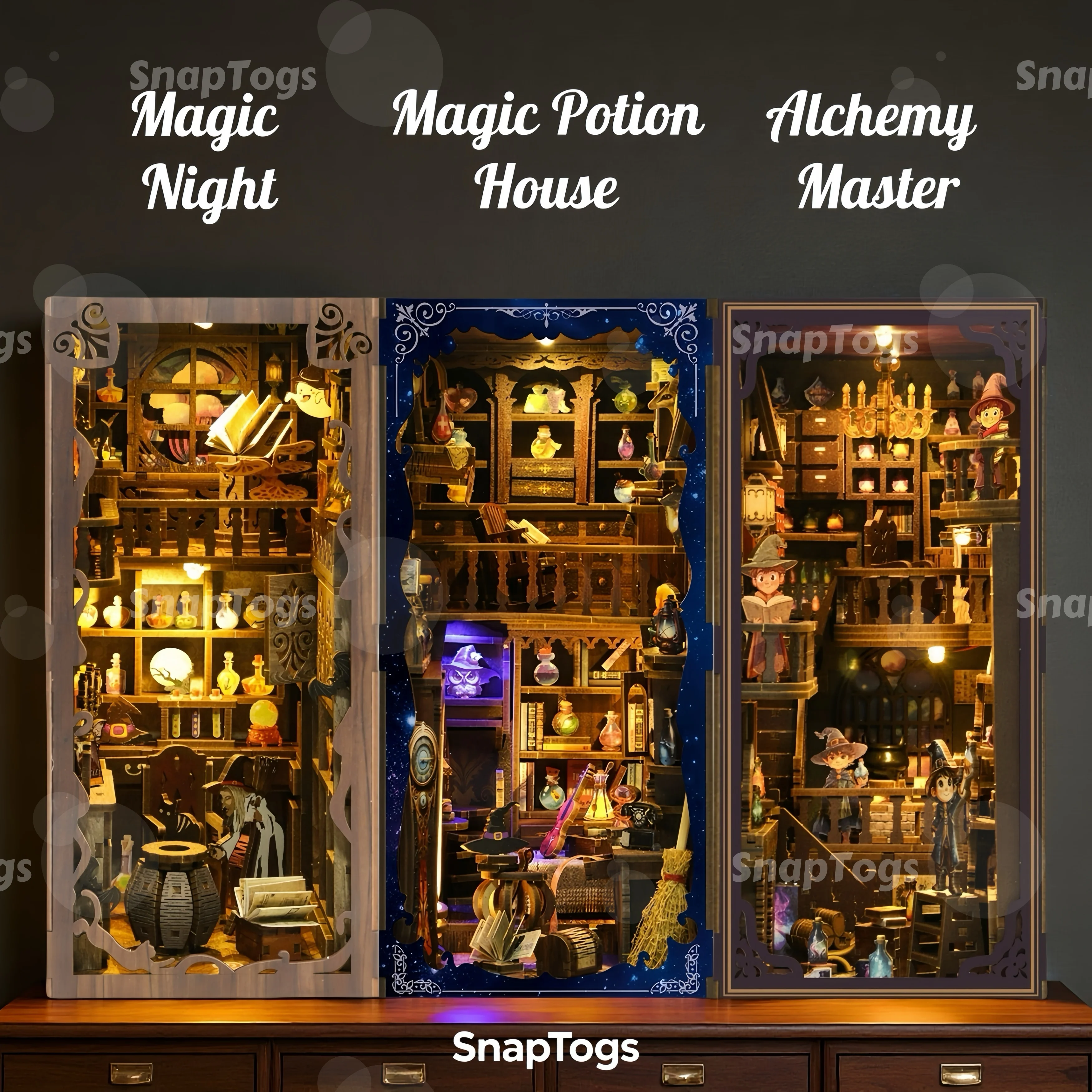 

SnapTogs Magic Series DIY Miniature House Kit Book Nook Doll House Roombox Creative Building Project for Room Decoration