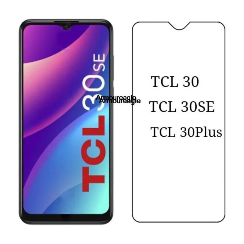 Protector de seguridad de vidrio templado para tcl 30 plus 30+ 30z tcl 30 se le xl 30se 305 306 205 305i protector de pantalla de vidrio verde