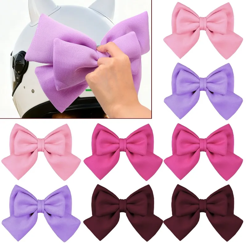 

Милый бант, украшение для электромобиля, ткань с бантом для шлема, атласная лента, бант, украшение для шлема, аксессуары для мотоциклетного шлема