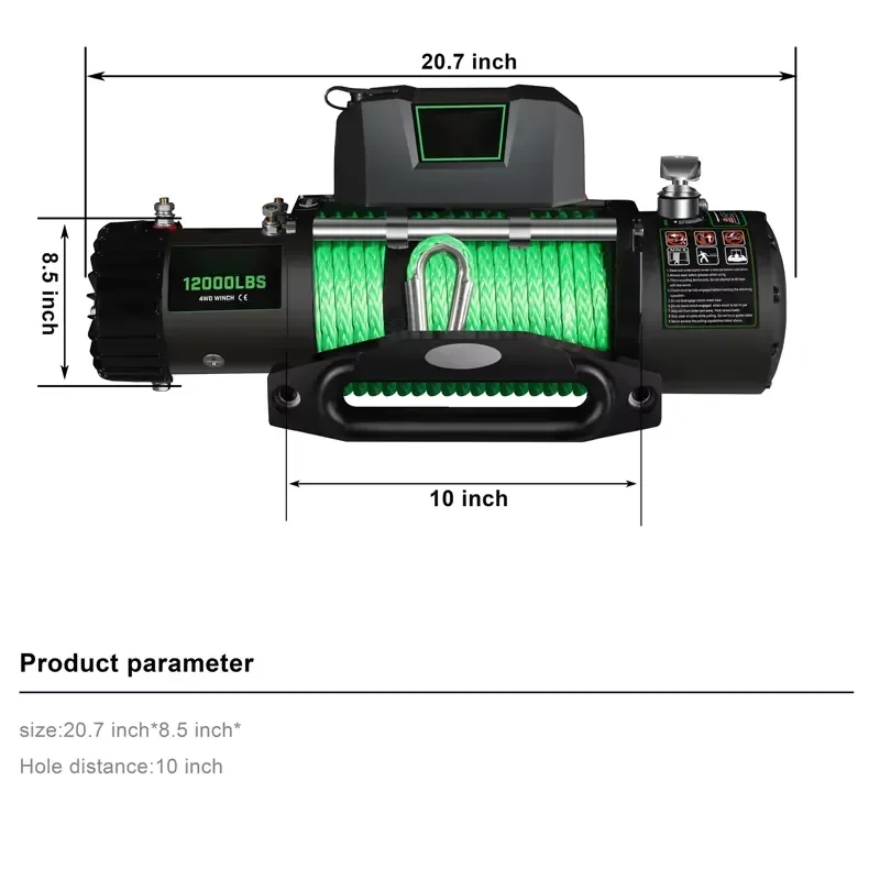 B2B 4x4 Recovery 4WD Parts High Quality 12000LB Electric Winch 12v Wire Rope Pulling Emergency Tool Kit Boat Auto