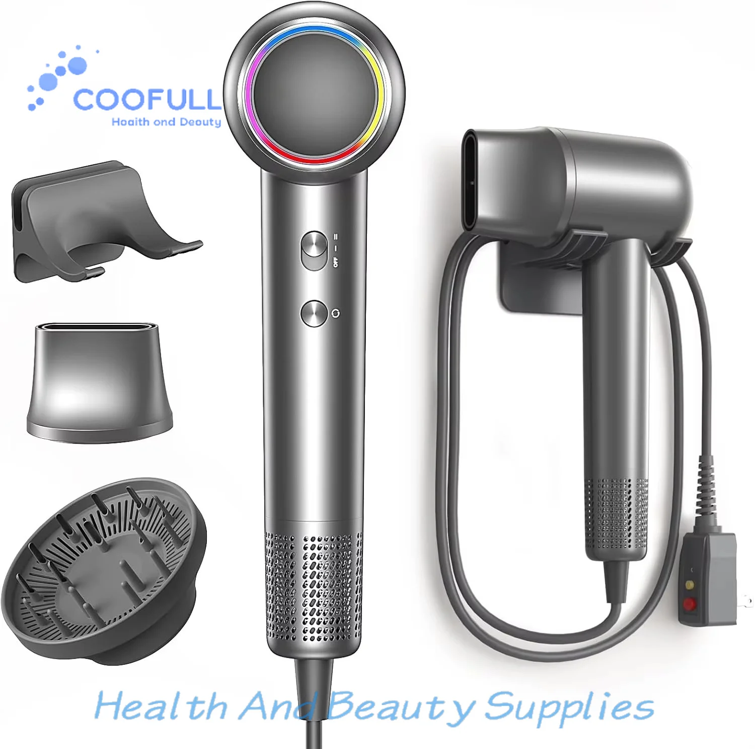 Coofull Ionic Hair Dryer Professional Portable Lightweight High-Speed Blow Dryer with 500 Million Negative Ions, Fast-Drying