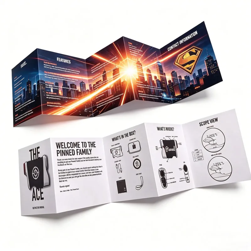 

Custom Flyer Brochure Booklet Printing, Full Color Coated Leaflet, Tri-Fold Special Folder, Personalized Any Size Shape