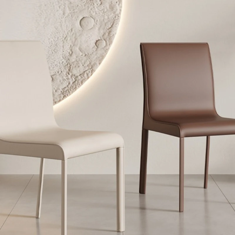 

Nordic Metal Dining Chair High Resilience Sponge Desk Stool for Student Writing Study Comfortable Backrest Sturdy Kitchen Use