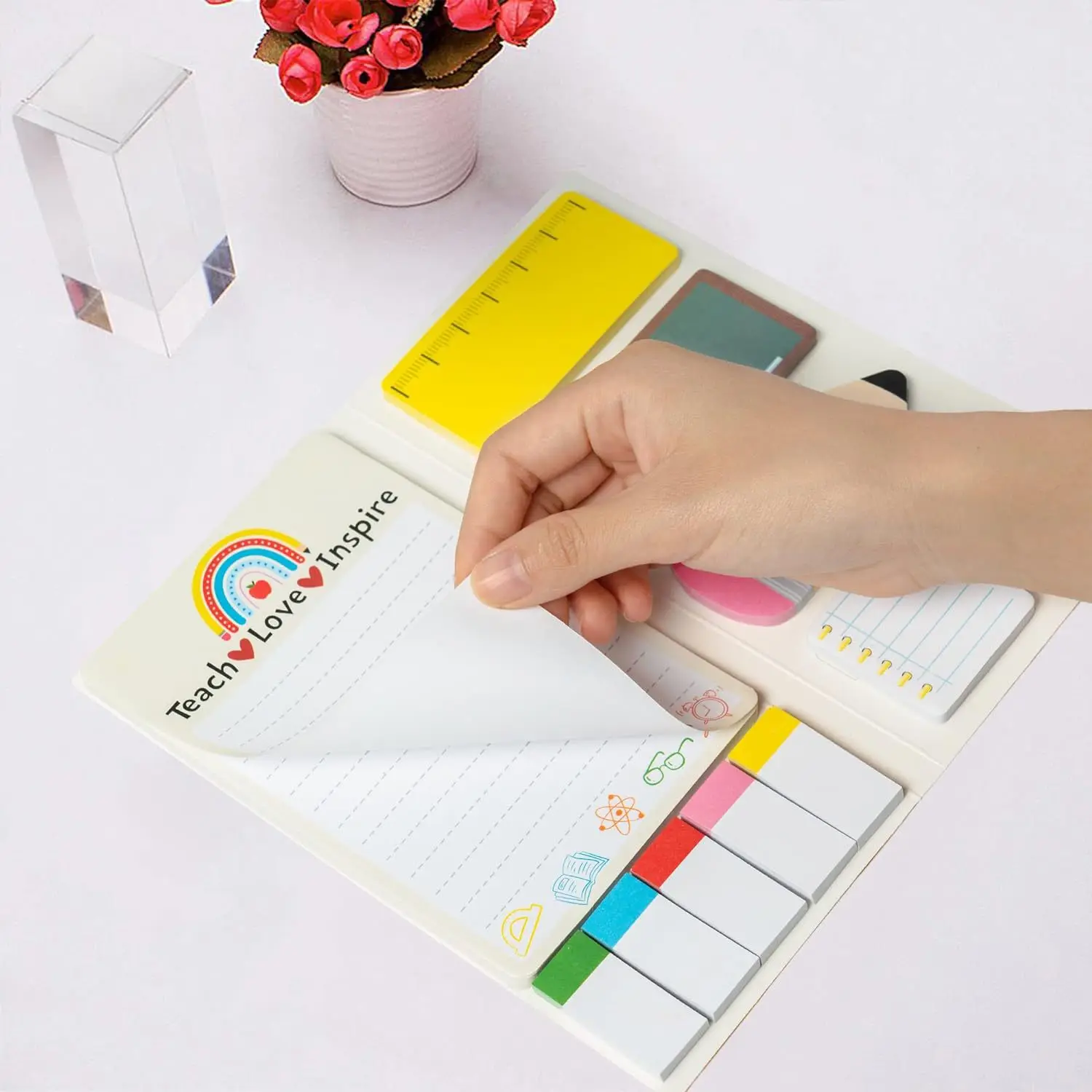 Teachers' Day Theme Sticky Note Combination This multi-piece set of cute school themed handbill stickers cartoon Sticky notes image 5