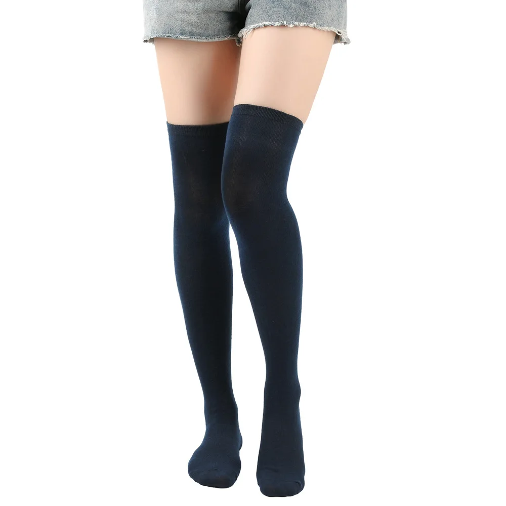 1/3 Paar Damen-Kniestrümpfe, einfarbig, langes Bein, geeignet als Geschenk, Freundinnen, geeignet für alle Jahreszeiten, universelle Stiefelsocken – Detail 9